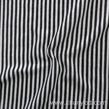 Soft and Stretchy Free Sample Stripes Pattern 100% Polyester Loose Single Jersey Knit Fabric For Garments